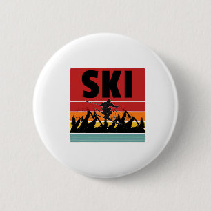 Bóton Redondo 5.08cm Ski Funny Skier Legal Snowboarder Mountain Skiing