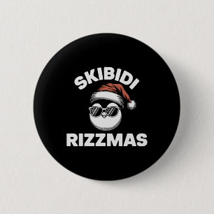 Bóton Redondo 5.08cm Skibidi Rizzmas Engraçado Geração Alpha Gíria Nata