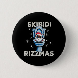 Bóton Redondo 5.08cm Skibidi Rizzmas Papais noeis de Natal Engraçados F
