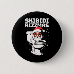 Bóton Redondo 5.08cm Skibidi Rizzmas Papais noeis Engraçados Elefantes