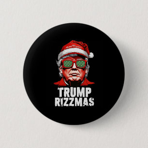 Bóton Redondo 5.08cm Skibidi Trump Rizzmas Natal Rizz Papai Noel C