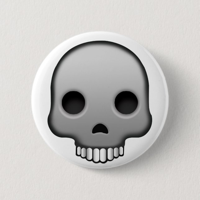 Bóton Redondo 5.08cm Skull Emoji (Frente)
