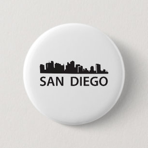 Bóton Redondo 5.08cm Skyline de San Diego