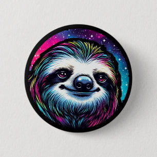 Bóton Redondo 5.08cm Sloth Cósmica