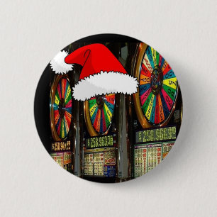 Bóton Redondo 5.08cm Slots de Natal de Las Vegas