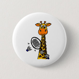 Bóton Redondo 5.08cm Smilemoreteesa Funny Giraffe Jogando Carro De Badm