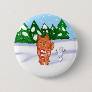 Bóton Redondo 5.08cm Snow Puppy