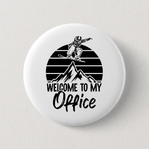 Bóton Redondo 5.08cm Snowboarder Berge   Snowboard apres-ski presentes