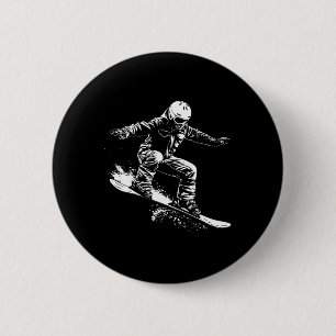 Bóton Redondo 5.08cm Snowboarder Desenho Snowboard Slope 1