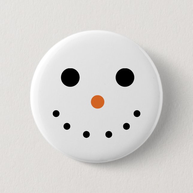 Bóton Redondo 5.08cm Snowman Button (Frente)