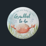 Bóton Redondo 5.08cm Sob O Botão Vovó Chá de fraldas Oceânico<br><div class="desc">Coloque este botão no seu avô para ser! Esta design apresenta uma adorável aquarela sob os animais marinhos,  incluindo uma água-viva,  tartaruga marinha,  baleia,  polvo,  baiacu,  cavalo-marinho e caranguejo! Veja a coleção inteira para mais itens correspondentes!</div>