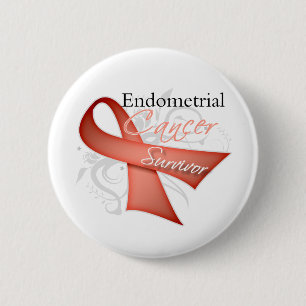 Bóton Redondo 5.08cm Sobrevivente - cancer Endometrial