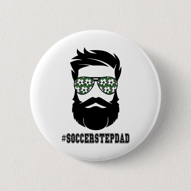 Bóton Redondo 5.08cm Soccer Stepdad Com Pai Da Barba Passo Padre Ste (Frente)