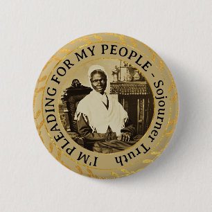 Bóton Redondo 5.08cm Sojourner Truth Abolicionista Direitos das Mulhere