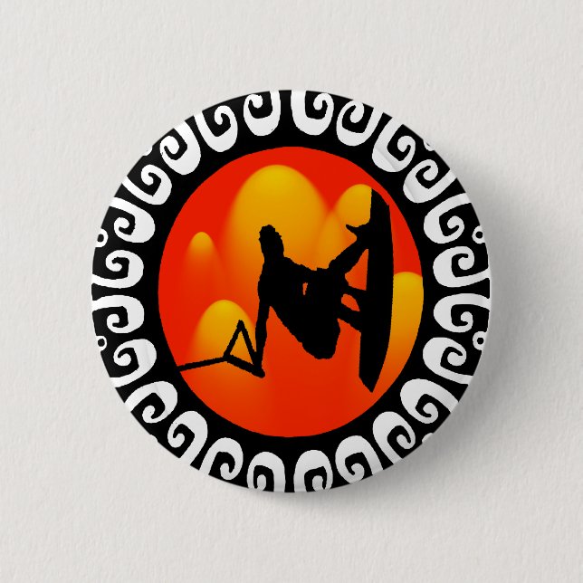 BÓTON REDONDO 5.08CM SOL DE WAKEBOARDING ENLOUQUECIDO (Frente)