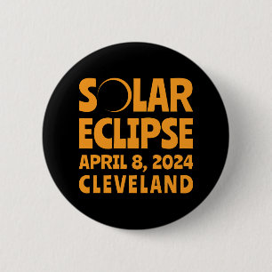 Bóton Redondo 5.08cm Solar Eclipse 2024 Cleveland Ohio