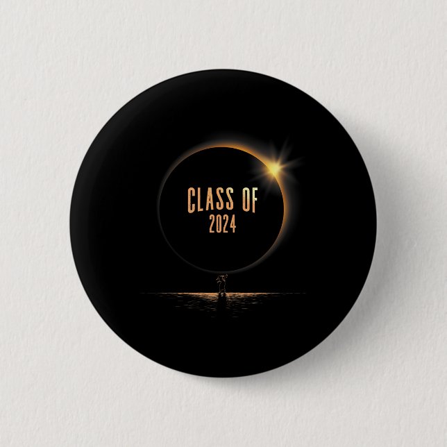 Bóton Redondo 5.08cm Solar Eclipse College Dabbing Graduation Cl De 202 (Frente)
