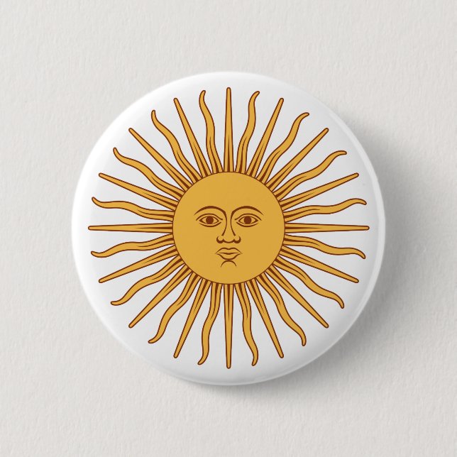 Bóton Redondo 5.08cm Solenóide de Mayo de Argentina (Frente)