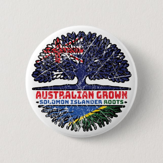 Bóton Redondo 5.08cm Solomon Islands Islander - bandeira australiana (Frente)