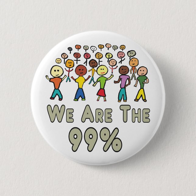Bóton Redondo 5.08cm Somos Os 99% (Frente)