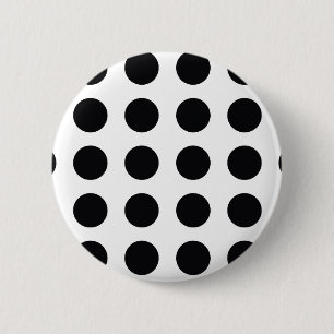 Bóton Redondo 5.08cm sonho preto e branco do polkadot