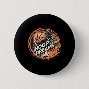 Bóton Redondo 5.08cm Sonhos Ativos de Hoop de Basquete