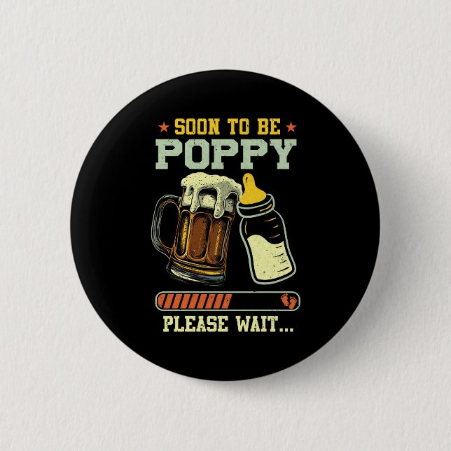 Bóton Redondo 5.08cm Soon To Be Ppy Est 2025 Pregnancy Announcement L  (Frente)