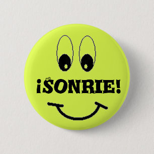 Bóton Redondo 5.08cm sorria, Sonrie!