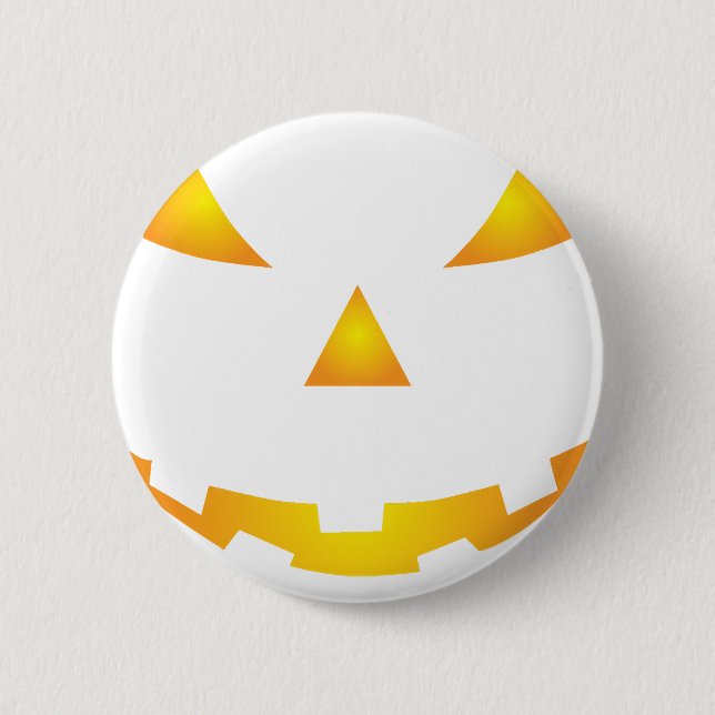 Bóton Redondo 5.08cm Sorriso de Abóbora de Halloween (Frente)