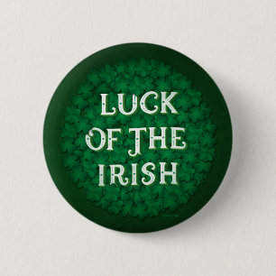 Bóton Redondo 5.08cm Sorte do Pin do irlandês/botão