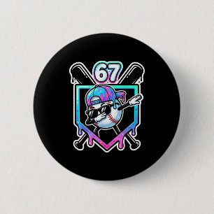 Bóton Redondo 5.08cm Sorvete De Beisebol Gotejando 67 Jogador Dabbing S