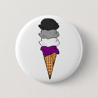 Bóton Redondo 5.08cm Sorvete de Orgulho Asexual