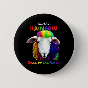 Bóton Redondo 5.08cm Sou a ovelha RAINBOW da família 2