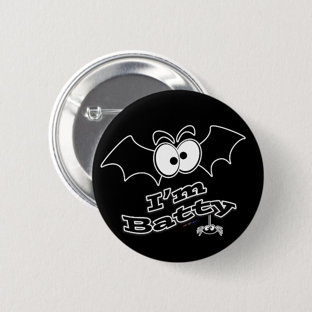 Bóton Redondo 5.08cm Sou Batty Crazy Eyes (Frente & Verso)