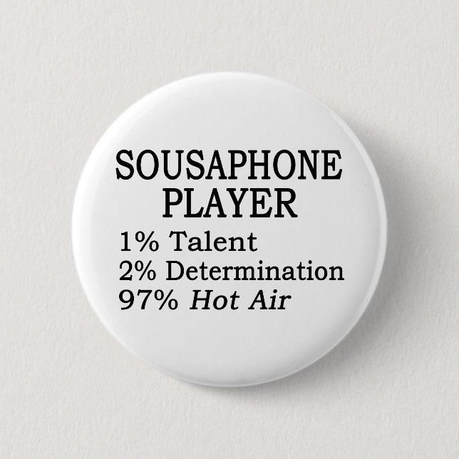 Bóton Redondo 5.08cm Sousaphone Player Hot Air (Frente)