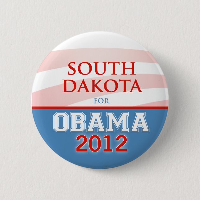 Bóton Redondo 5.08cm SOUTH DAKOTA para Obama 2012 (Frente)