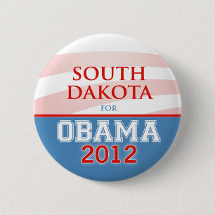 Bóton Redondo 5.08cm SOUTH DAKOTA para Obama 2012