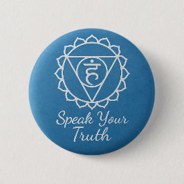 Bóton Redondo 5.08cm Speak Your Truth Throat Chakra Communication