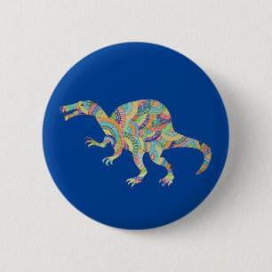 Bóton Redondo 5.08cm Spinosaurus dinosaur badge