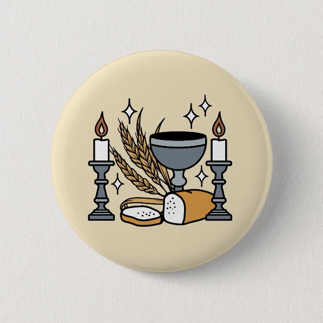 Bóton Redondo 5.08cm Spiritual Faith and Grace – Uplifting Christian (Frente)