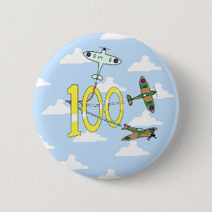Bóton Redondo 5.08cm Spitfire 100º Aniversário (Céu Azul)