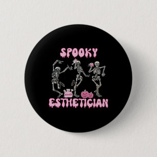 Bóton Redondo 5.08cm Spookan Esthetician Halloween Skeleton Therapi