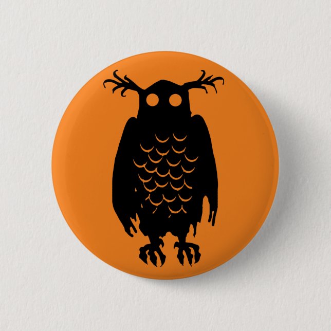 Bóton Redondo 5.08cm Spooky Owl (Frente)