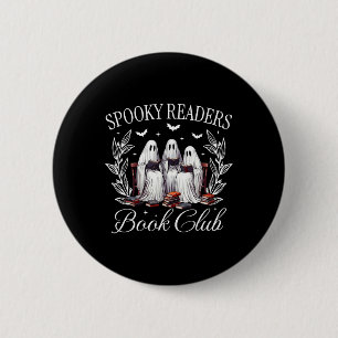 Bóton Redondo 5.08cm Spooky Readers Book Club Engraçado Professor Fanta