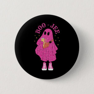 Bóton Redondo 5.08cm Spooky Season Pink Ghost Halloween Costume Boujee