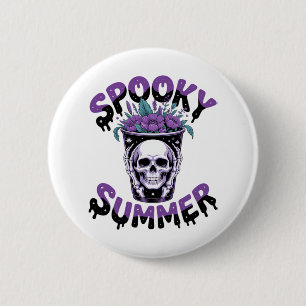 Bóton Redondo 5.08cm Spooky Summer Skeletonsummerbetween