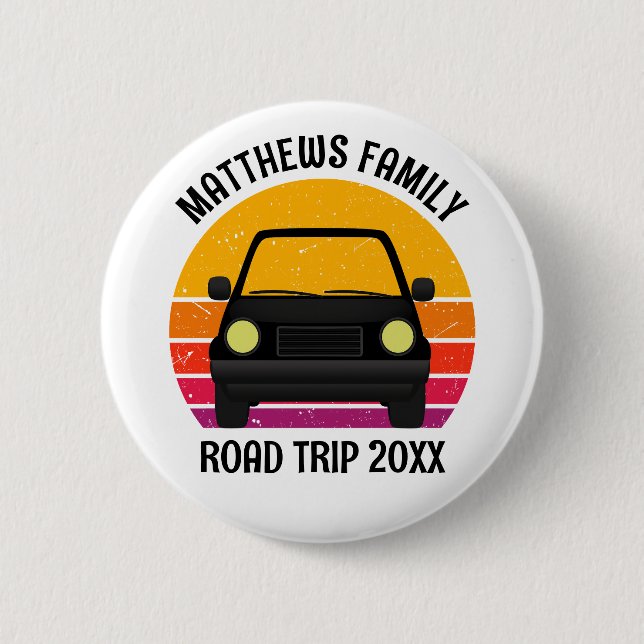 Bóton Redondo 5.08cm Spring Break Road Trip Sunset Customized (Frente)