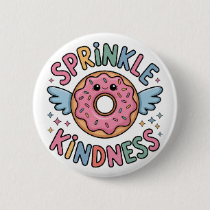 Bóton Redondo 5.08cm Sprinkle Kindness Rosquinha