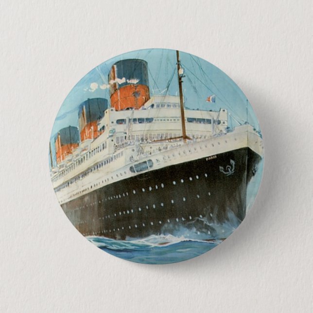 Bóton Redondo 5.08cm ss Paris - The French Line (Frente)