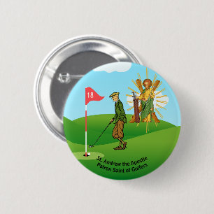 Bóton Redondo 5.08cm St. Andrew e Golfista Masculino Elegante